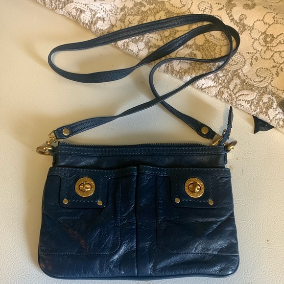 Marc by Marc Jacobs Turnlock Crossbody Bag (Cobalt/Gold) - Picture 1 of 4